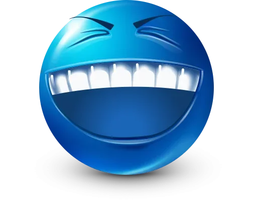 🤩 Стикер «Blue Emotions» для Telegram