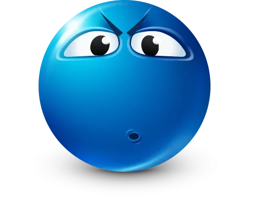 🤩 Стикер «Blue Emotions» для Telegram