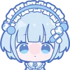 🤩 Эмодзи «blue girl» для Telegram