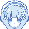🤩 Эмодзи «blue girl» для Telegram