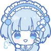 🤩 Эмодзи «blue girl» для Telegram