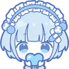 🤩 Эмодзи «blue girl» для Telegram