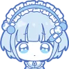 🤩 Эмодзи «blue girl» для Telegram