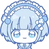 🤩 Эмодзи «blue girl» для Telegram