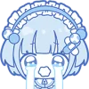 🤩 Эмодзи «blue girl» для Telegram