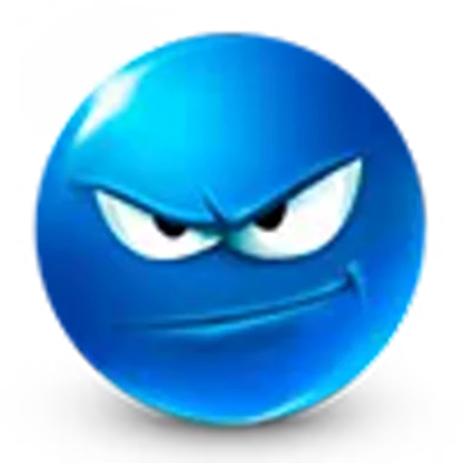 😏 Эмодзи «blue face» для Telegram