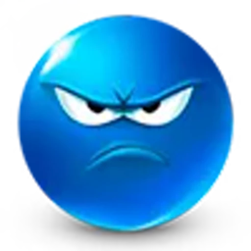 😠 Эмодзи «blue face» для Telegram
