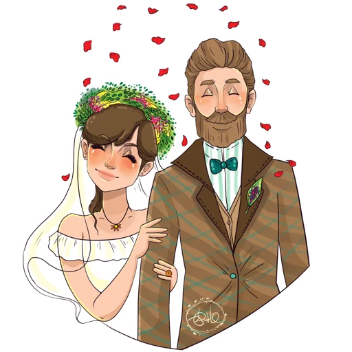 👰 Стикер «Boho» для Telegram