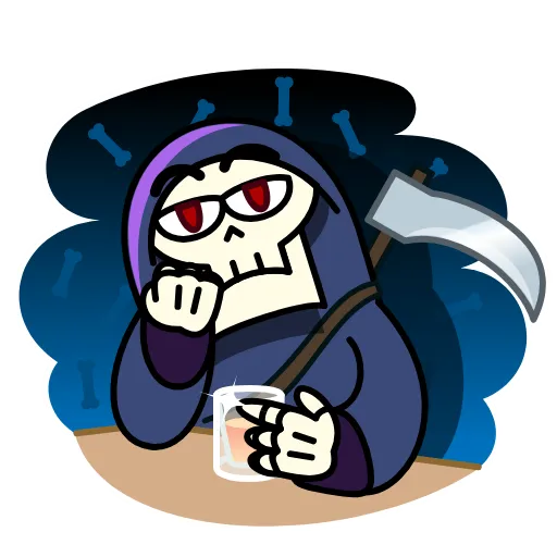 😗 Стикер «Bone Man» для Telegram
