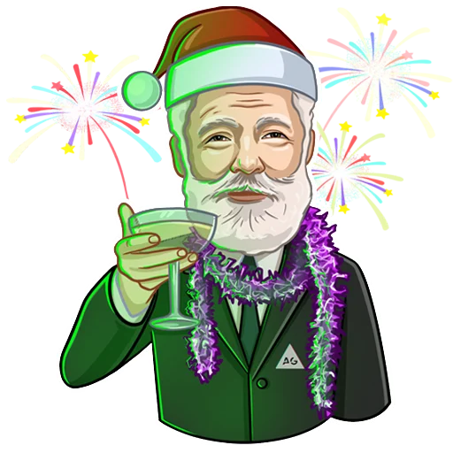 🎅 Стикер «Писатели» для Telegram