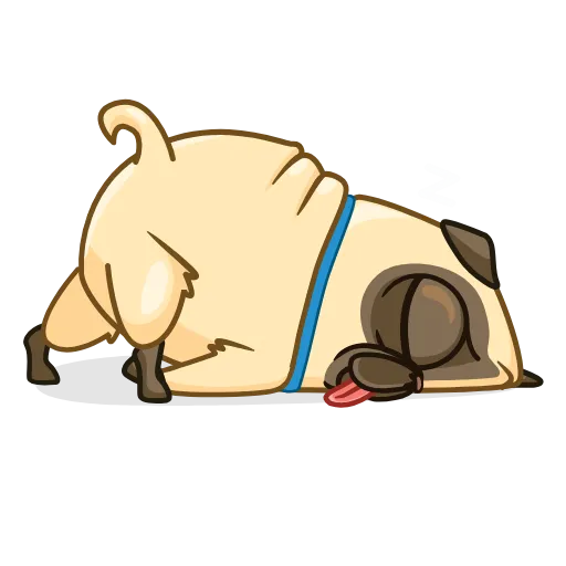 🛌 Эмодзи «Мопс Бориспага» для Telegram