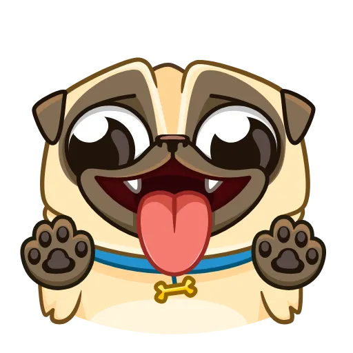 😛 Эмодзи «Мопс Бориспага» для Telegram
