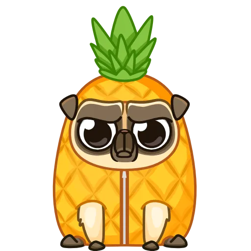 🍍 Эмодзи «Мопс Бориспага» для Telegram