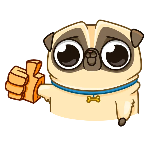 👍 Эмодзи «Мопс Бориспага» для Telegram