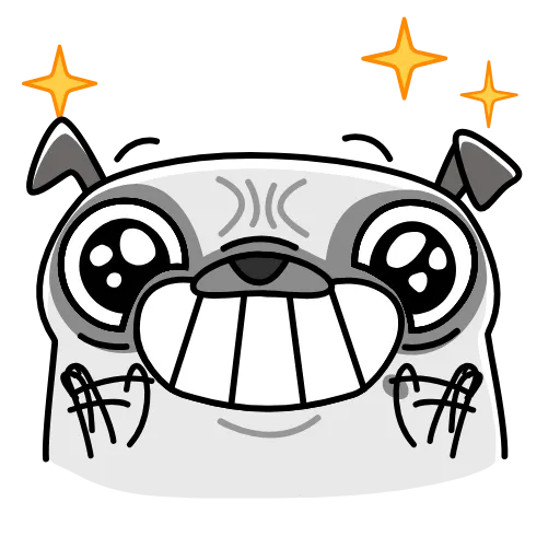 🤩 Эмодзи «Мопс Бориспага» для Telegram