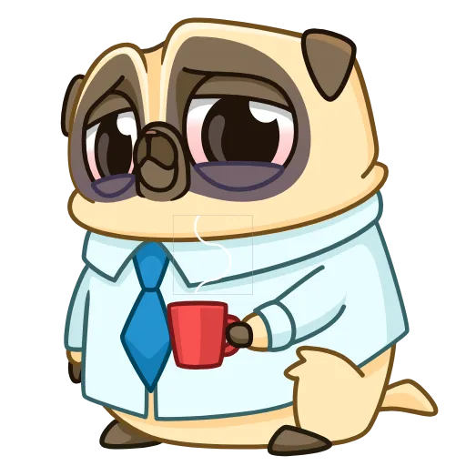 ☕ Эмодзи «Мопс Бориспага» для Telegram