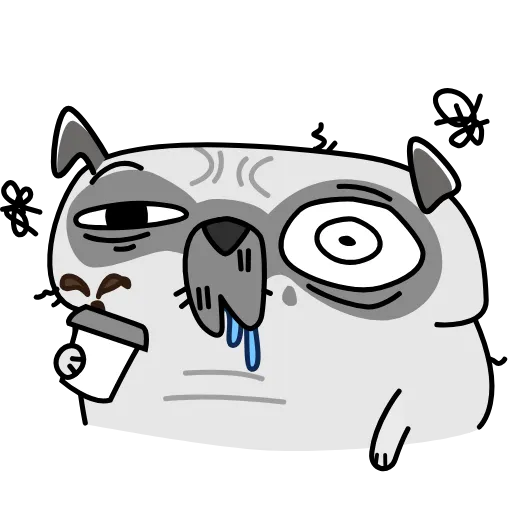 😵‍💫 Эмодзи «Мопс Бориспага» для Telegram