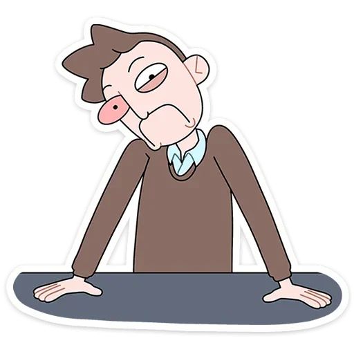 ☹️ Стикер «Бористас без надписей» для Telegram
