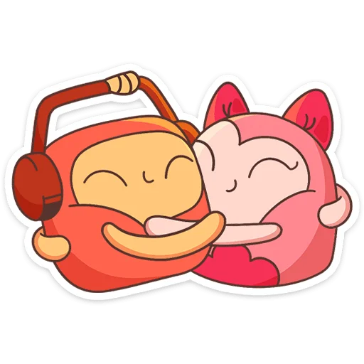 🤗 Стикер «Спина к спине» для Telegram