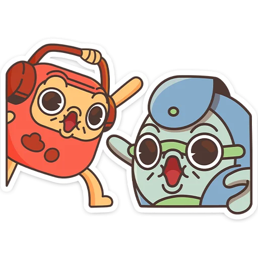 🎒 Стикер «Спина к спине» для Telegram