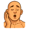 🥱 Эмодзи «Лысый» для Telegram