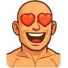 😍 Эмодзи «Лысый» для Telegram