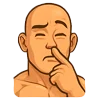🫢 Эмодзи «Лысый» для Telegram