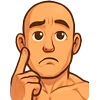 🤔 Эмодзи «Лысый» для Telegram