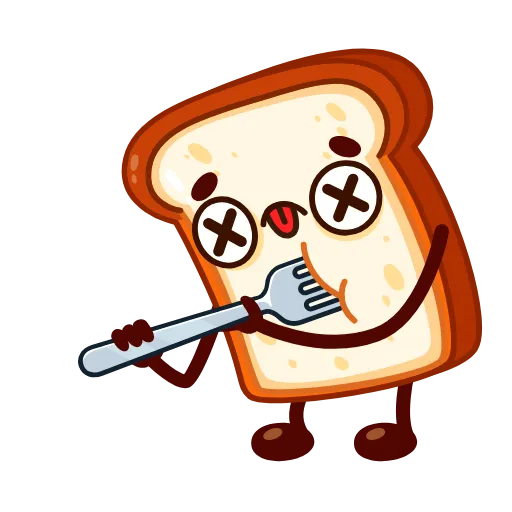 😵 Стикер «Bread Toast» для Telegram