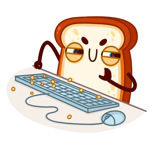 😈 Стикер «Bread Toast» для Telegram