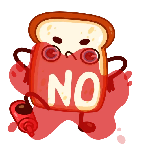🙅‍♂️ Стикер «Bread Toast» для Telegram