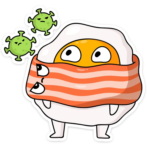 🦠 Стикер «Завтрак» для Telegram