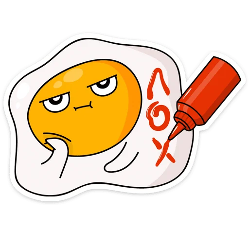 😐 Стикер «Завтрак» для Telegram
