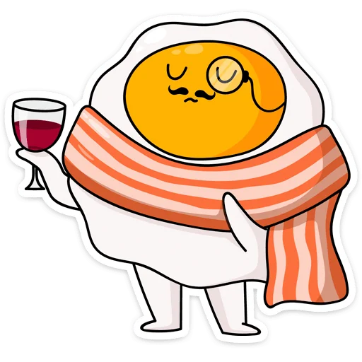 🍷 Стикер «Завтрак» для Telegram
