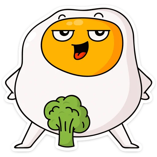 🥦 Стикер «Завтрак» для Telegram