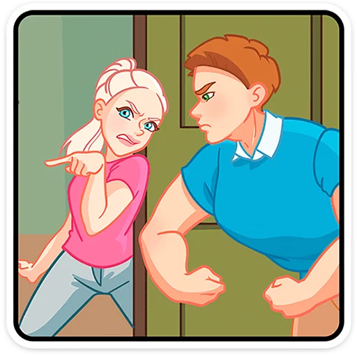 👩‍❤️‍👨 Стикер «Бриана и Макс» для Telegram