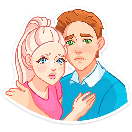 ☹ Стикер «Бриана и Макс» для Telegram