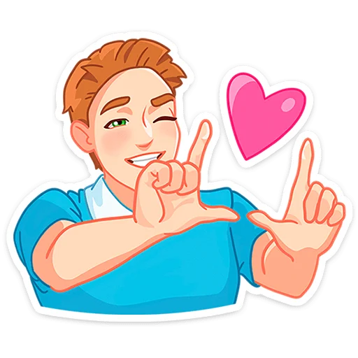 ❤ Стикер «Бриана и Макс» для Telegram