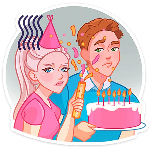 🥳 Стикер «Бриана и Макс» для Telegram