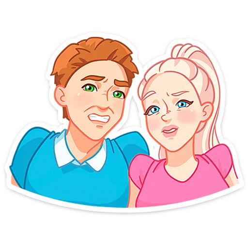 😔 Стикер «Бриана и Макс» для Telegram