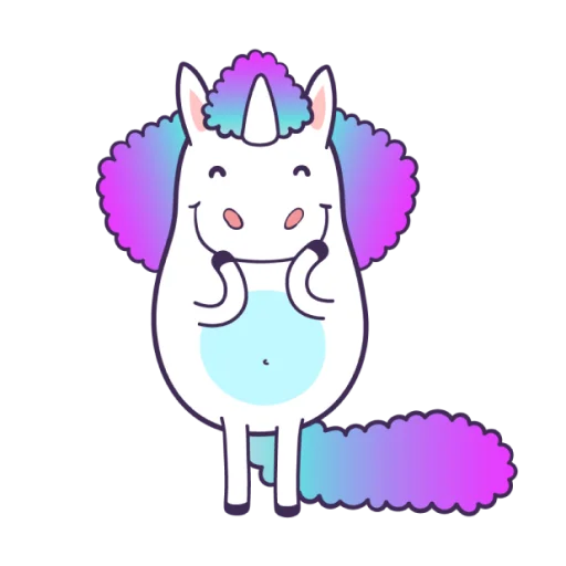 Стикерпак Bright Unicorns для Telegram — скачать