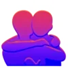 🤗 Эмодзи «💙 neon emoji» для Telegram