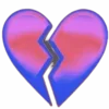 💔 Эмодзи «💙 neon emoji» для Telegram