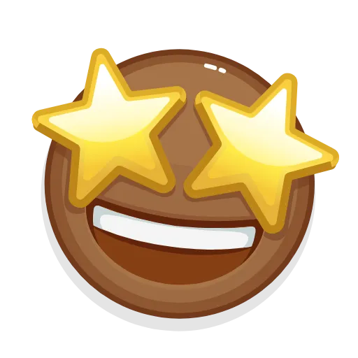 🤩 Стикер «Brown Emoji» для Telegram