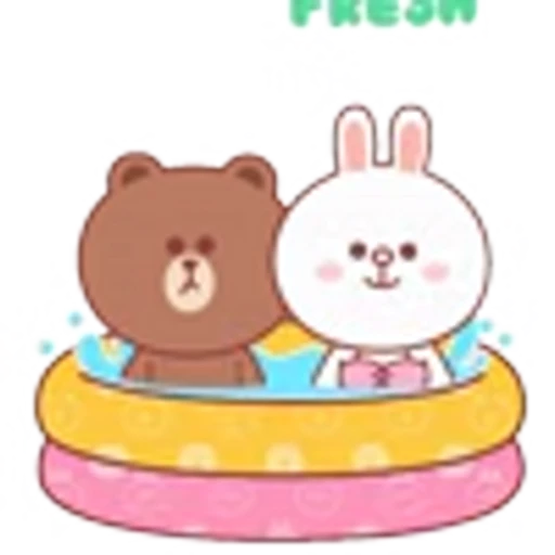 ☀️ Эмодзи «Brown and Friends Love in Summer» для Telegram