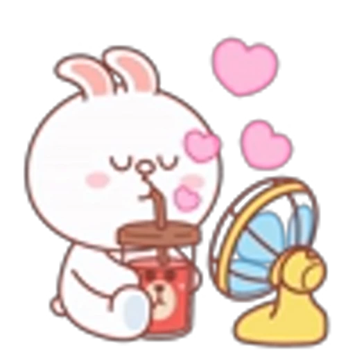 ☀️ Эмодзи «Brown and Friends Love in Summer» для Telegram