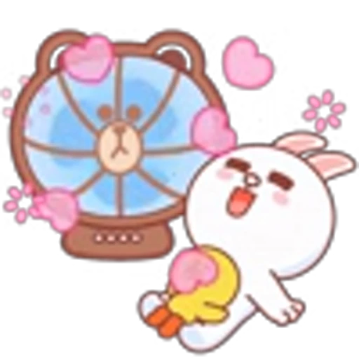 ☀️ Эмодзи «Brown and Friends Love in Summer» для Telegram