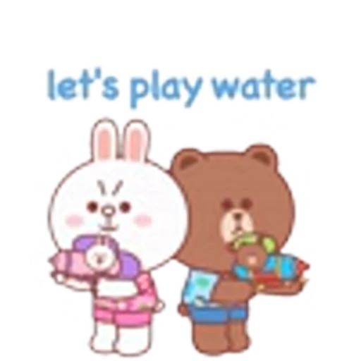 ☀️ Эмодзи «Brown and Friends Love in Summer» для Telegram