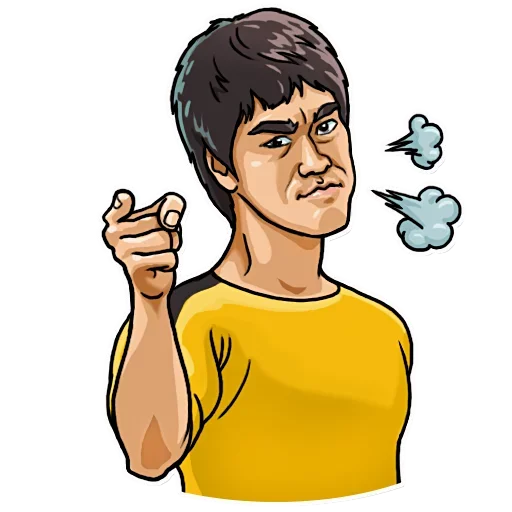 😠 Стикер «Bruce Lee» для Telegram