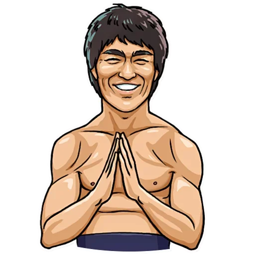 🙏 Стикер «Bruce Lee» для Telegram